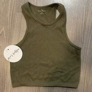 Seamless razorback cropped tank top